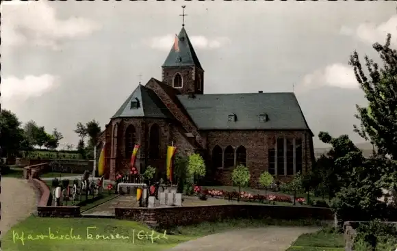 Ak Konzen Monschau Montjoie in der Eifel, Pfarrkirche