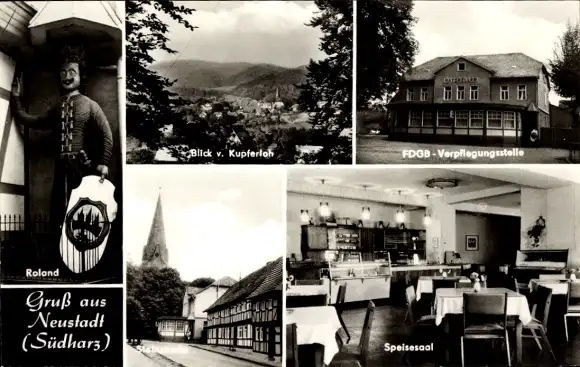 Ak Neustadt Südharz, Roland, FDGB Verpflegungsstelle, Steinstraße