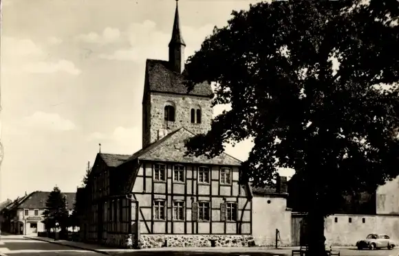 Ak Bismark in der Altmark, Markt mit Kirche