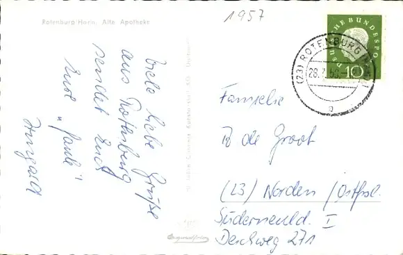 Ak Rotenburg in Hannover Rotenburg an der Wümme, Alte Apotheke