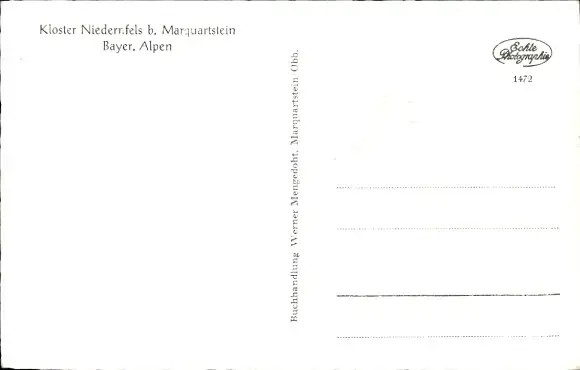 Ak Niedernfels Marquartstein in Oberbayern, Kloster