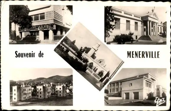 Ak Menerville Algerien, Gebäude der Stadt
