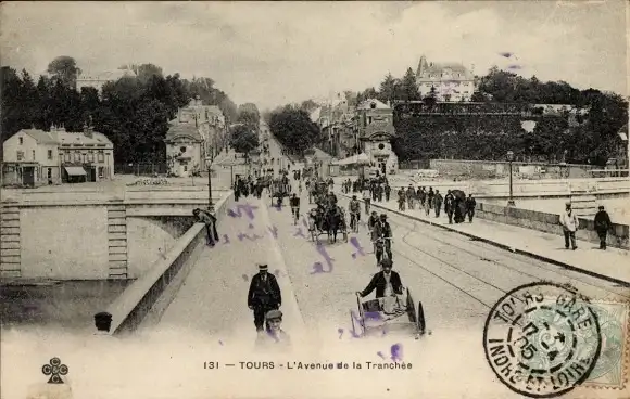 Ak Tours Indre et Loire, L'Avenue de la Tranchee