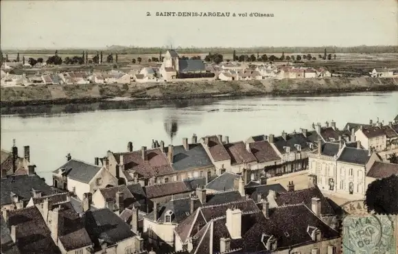 Ak Saint Denis Jargeau Loiret, Blick auf den Ort