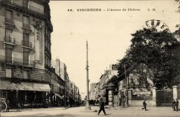 Ak Vincennes Val-de-Marne, L'Avenue du Chateau