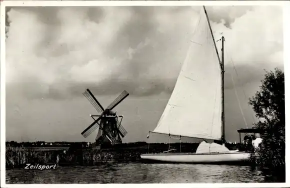 Ak Rijpwetering Südholland, Segeln, Waterloosmolen