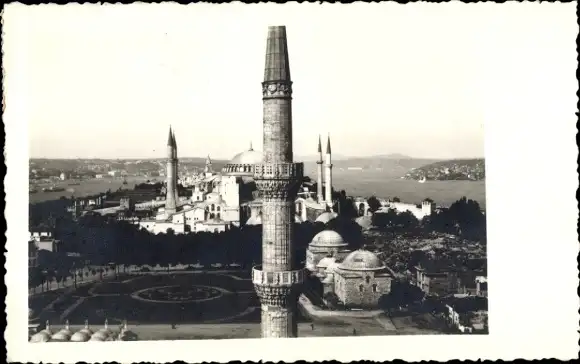 Ak Konstantinopel Istanbul Türkei, Moschee Hagia Sophia, Minarett