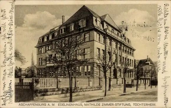 Ak Aschaffenburg in Unterfranken, Edelinenhaus, Mathilde Zimmer-Stiftung, Töchterheim