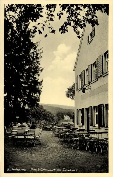 Ak Rohrbrunn Weibersbrunn im Spessart, Das Wirtshaus im Spessart