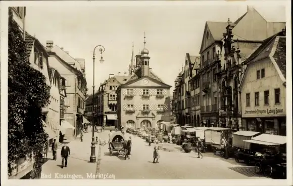 Ak Bad Kissingen Unterfranken Bayern, Marktplatz