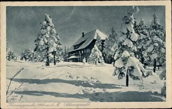 Ak Seebach in Baden Schwarzwald, Hornisgrinde, Gasthof, Winter