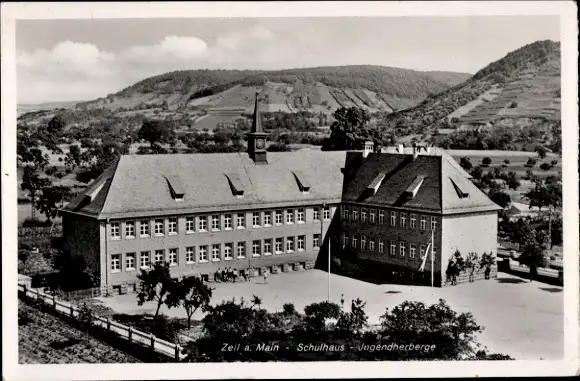 Ak Zeil am Main Unterfranken, Schulhaus, Jugendherberge