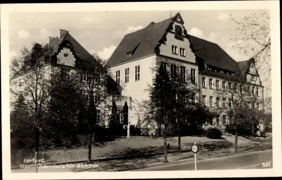 Ak Herford in Westfalen, Staatl. Oberschule für Mädchen