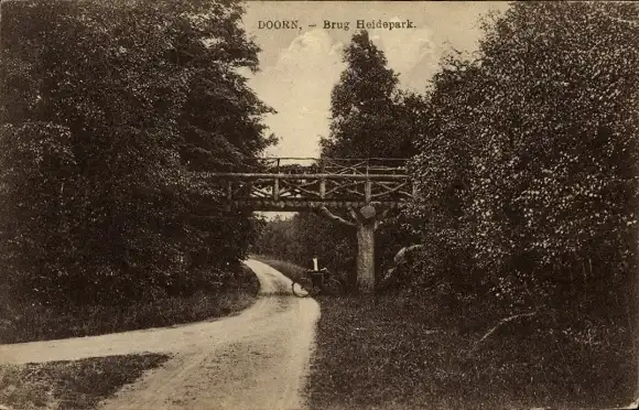 Ak Doorn Utrecht Niederlande, Heidepark, Brücke