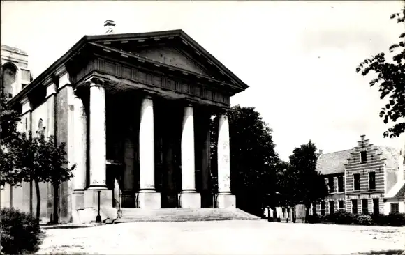 Ak Zierikzee Zeeland, Große Kirche, Säulenportal