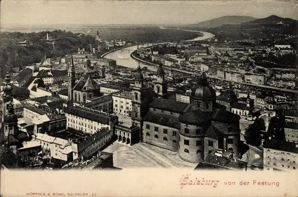 Ak Salzburg in Österreich, Panorama, Festung