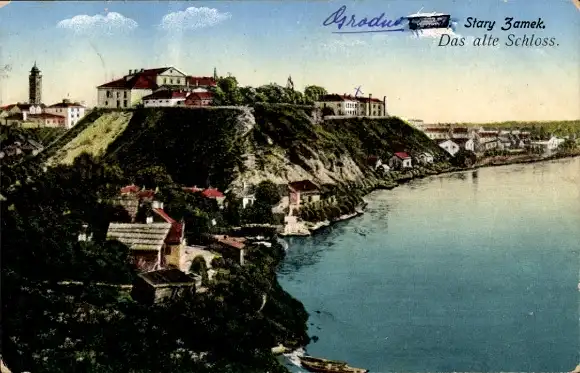 Ak Stary Zamek Altenburg Schlesien, Blick zum alten Schloss