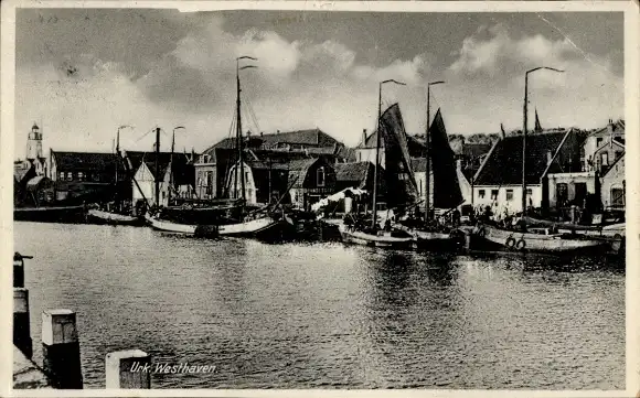 Ak Urk Flevoland Niederlande, Westhaven