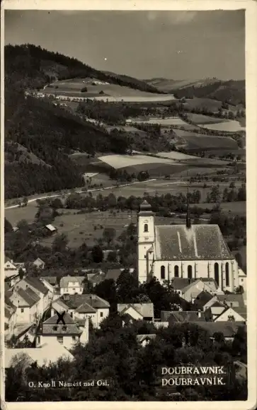 Ak Doubravník Südmähren, Gesamtansicht