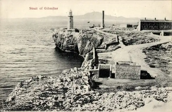 Ak Gibraltar, Ansicht vom Leuchtturm, Umgebung, Behausungen