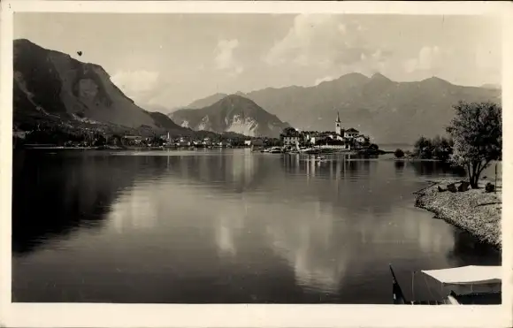 Ak Stresa Borromeo Lago Maggiore Piemonte, Insel mit Umgebung