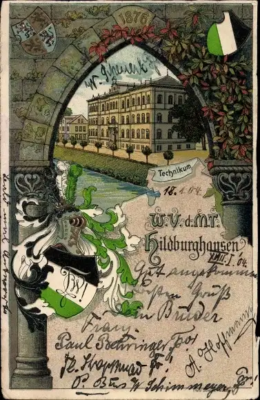 Studentika Litho Hildburghausen in Thüringen, Technikum, W. V. d. M. T.