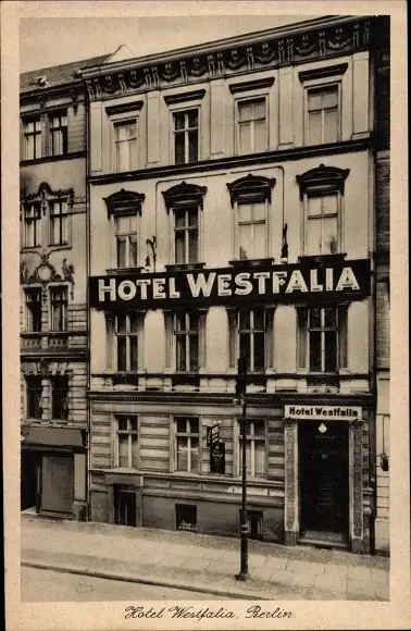 Ak Berlin, Hotel Westfalia, Mittelstraße 36