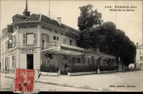 Ak Évreux Eure, Hotel de la Biche