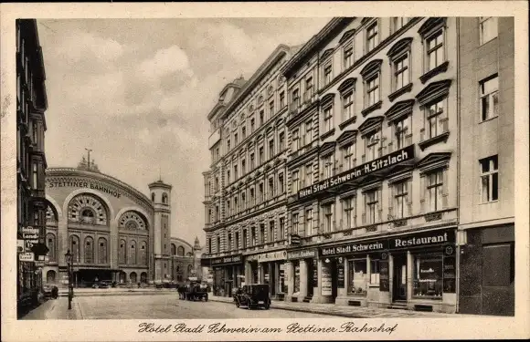 Ak Berlin, Hotel Stadt Schwerin am Stettiner Bahnhof, Eichendorffstraße 10
