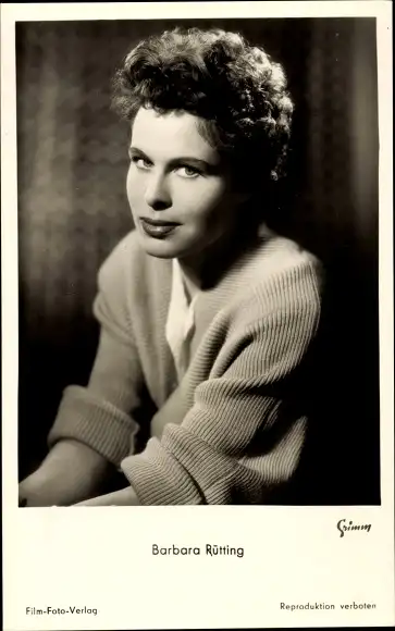 Ak Schauspielerin Barbara Rütting, Portrait