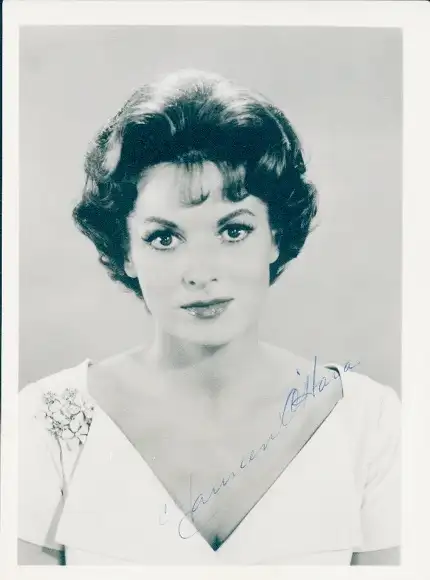 Foto Schauspielerin Maureen O'Hara, Portrait, Autogramm