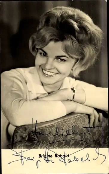 Ak Schauspielerin Brigitte Rabald, Portrait, Autogramm