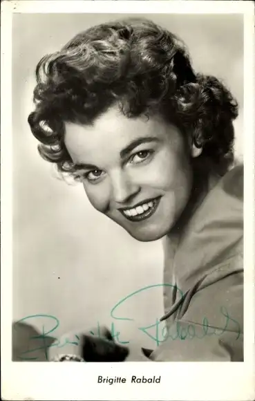 Ak Schauspielerin Brigitte Rabald, Portrait, Autogramm