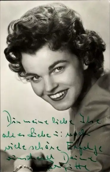 Ak Sängerin Brigitte Rabald, Portrait, Autogramm