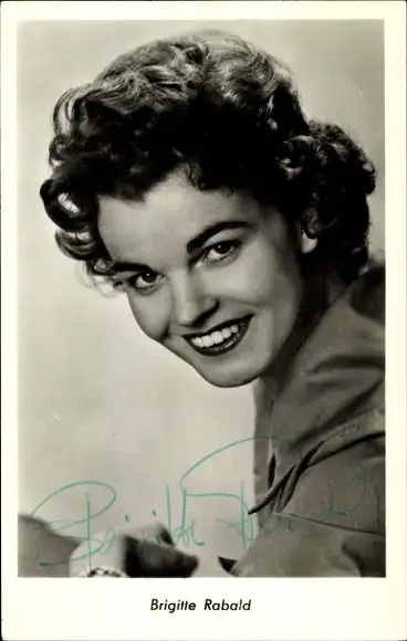 Ak Sängerin Brigitte Rabald, Portrait, Autogramm