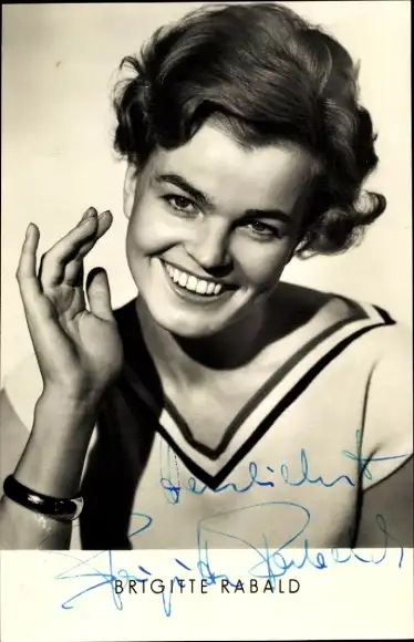Ak Sängerin Brigitte Rabald, Portrait, Autogramm