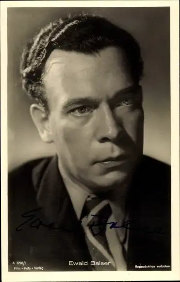 Ak Schauspieler Ewald Balser, Portrait, Autogramm