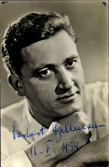 Ak Filmproduzent und Regisseur Herbert Ballmann, Portrait, Autogramm