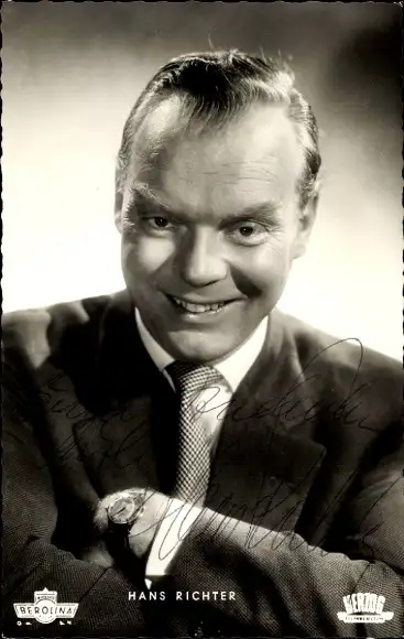 Ak Schauspieler Hans Richter, Portrait, Autogramm
