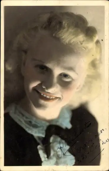 Ak Schauspielerin L. M. Bart, Portrait, Autogramm