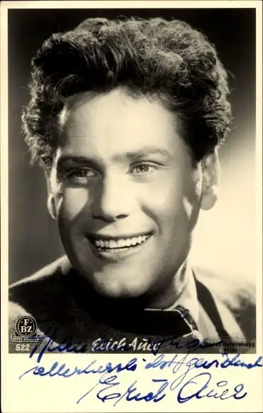 Ak Schauspieler Erich Auer, Portrait, Autogramm, FBZ Verlag