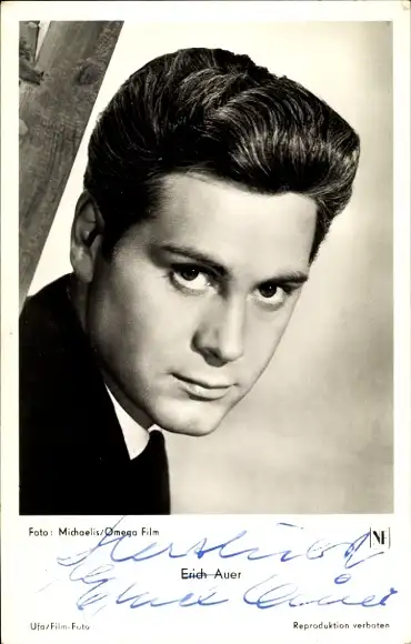 Ak Schauspieler Erich Auer, Portrait, Autogramm