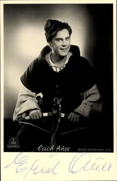 Ak Schauspieler Erich Auer, Portrait, Autogramm, FBZ Verlag