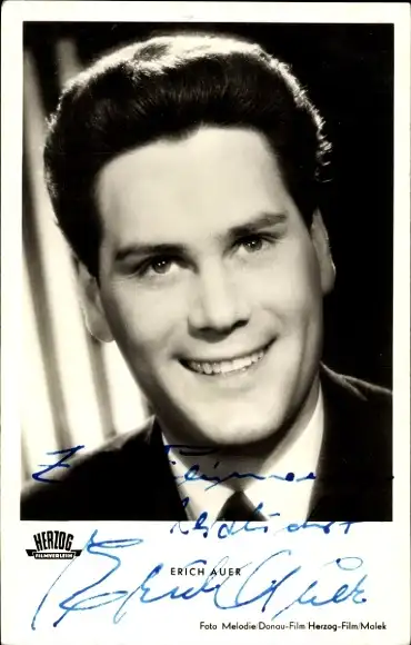 Ak Schauspieler Erich Auer, Portrait, Autogramm