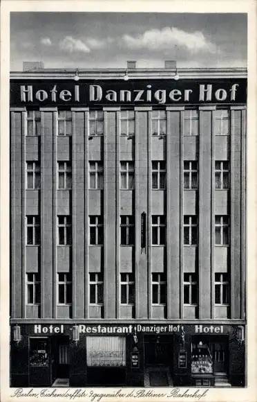 Ak Berlin, Hotel Danziger Hof, Eichendorffstraße 9, am Stettiner Bahnhof