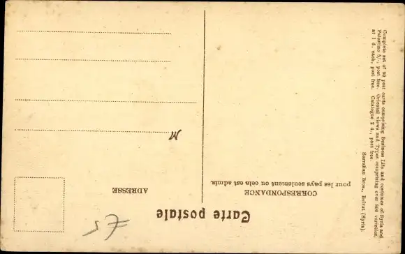 Ak Beduinen, Frau beim Spinnen, Kinder