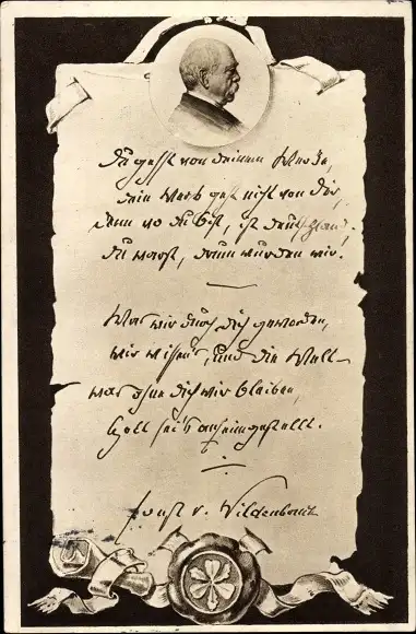 Passepartout Ak Fürst Otto von Bismarck, Portrait