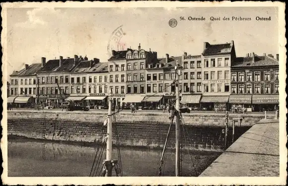 Ak Ostende Ostende Westflandern, Quai des Pecheurs