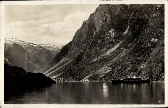 Ak Gudvangen Norwegen, Fjord, Dampfer