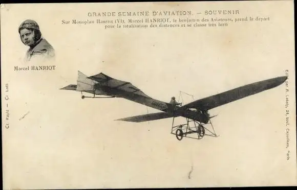 Ak Great Aviation Week, Hanriot Monoplane, Benjamin des Aviateurs